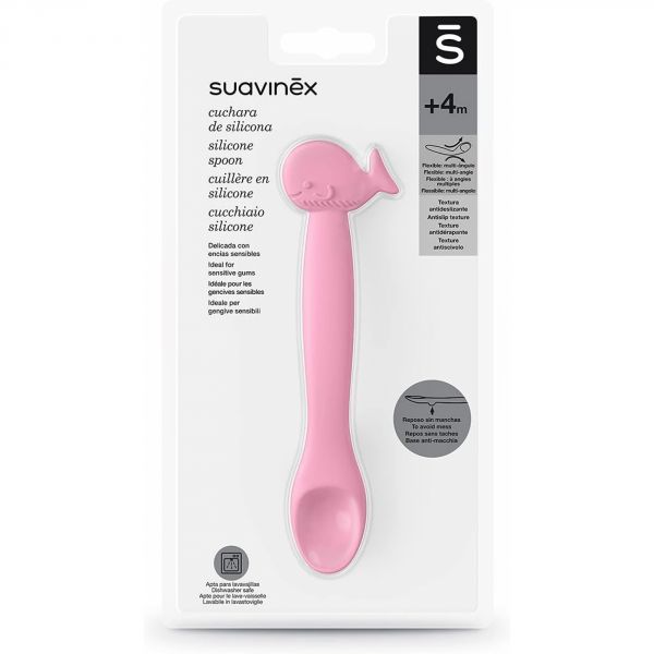 Cuillère enfant baleine rose
