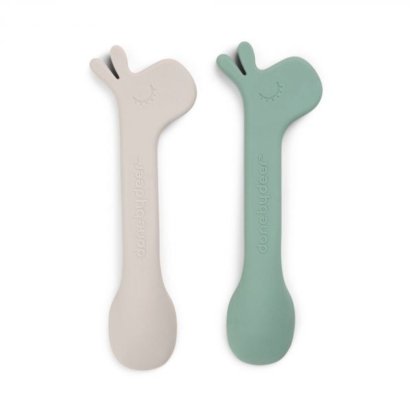 Lot de 2 cuillères silicone Lalee Vert / Beige