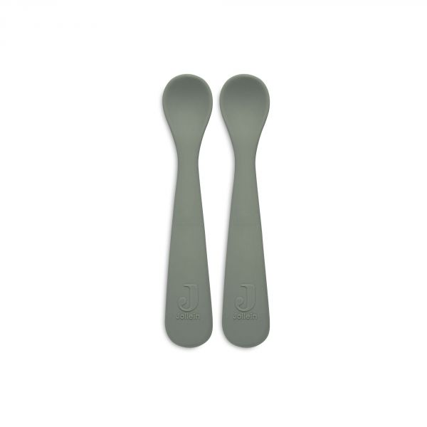 Lot de 2 cuillères souple silicone Ash Green