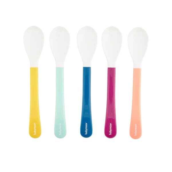 Lot de 5 cuillères 2ème âge multicolores