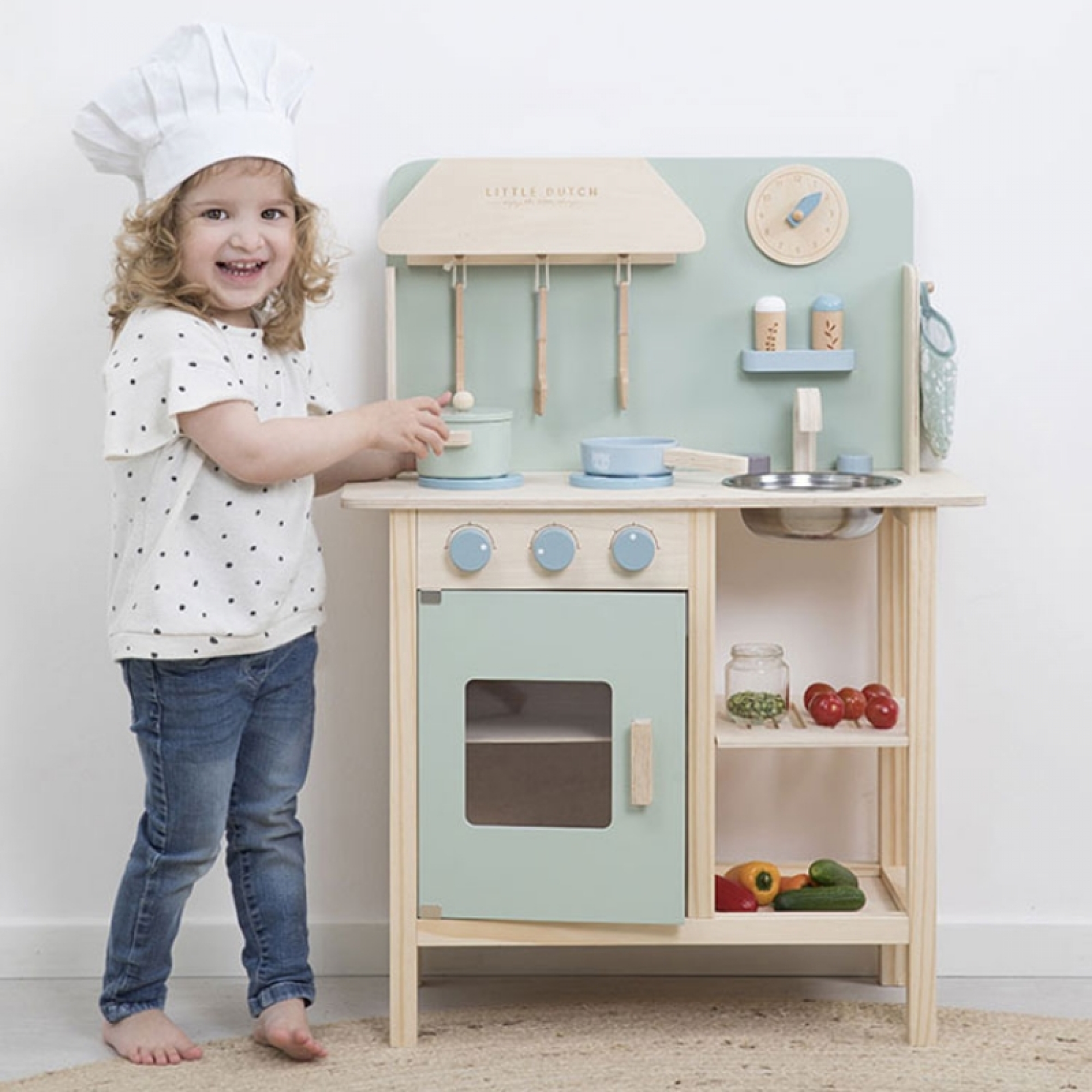 Little Dutch Cuisine Enfant En Bois Menthe Made In Bebe