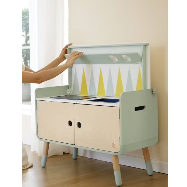 Cuisine équipée pour enfant - meuble bas 2 en 1 en bois