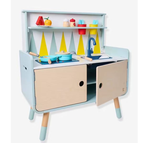 Cuisine équipée pour enfant - meuble bas 2 en 1 en bois