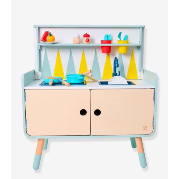 Cuisine équipée pour enfant - meuble bas 2 en 1 en bois