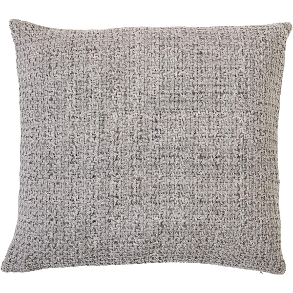 Coussin tissé carré gris