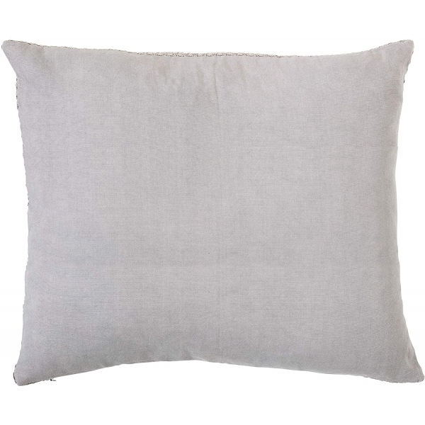 Coussin tissé carré gris