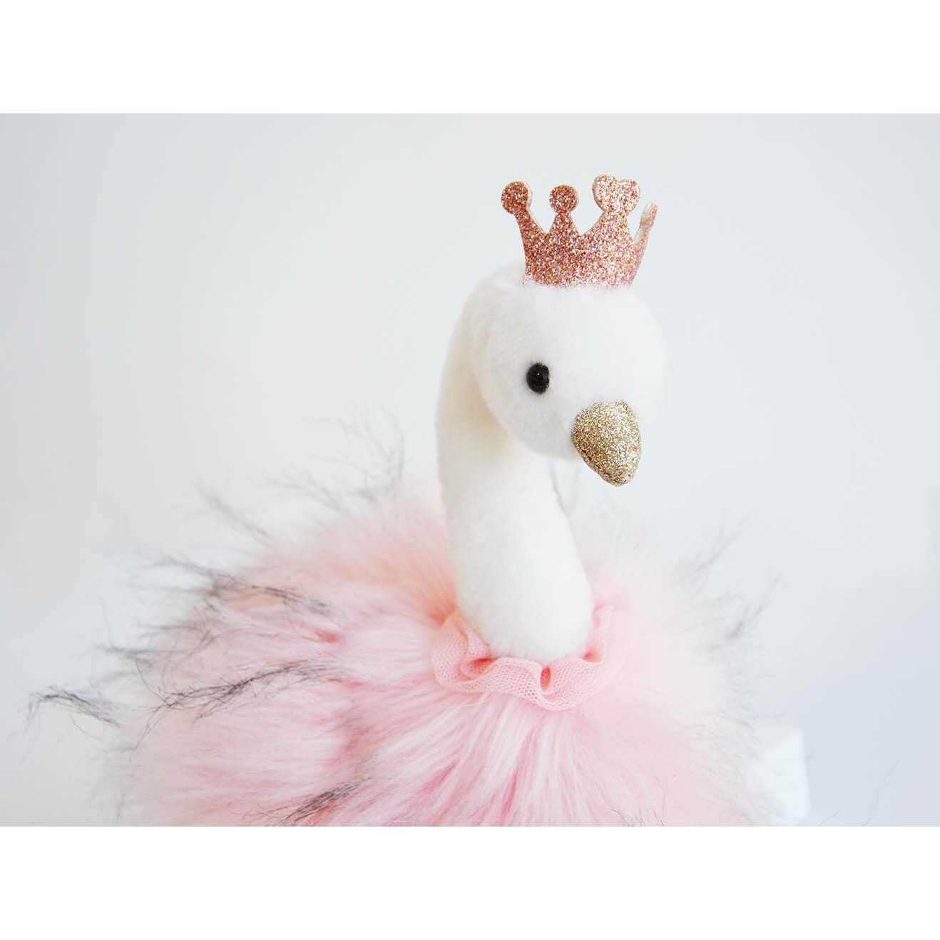 peluche cygne rose