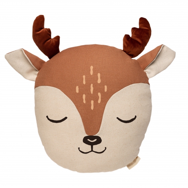 Coussin deer Velvet wild brown