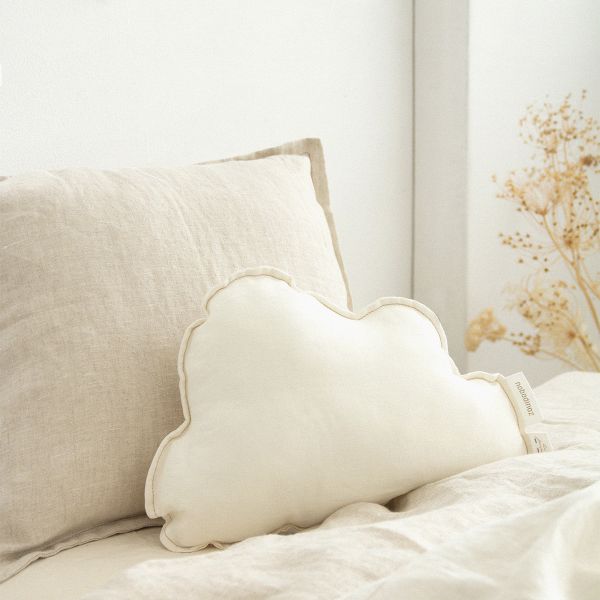 Coussin nuage Lin Français Off White