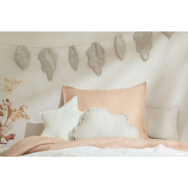 Guirlande décorative feuille Lin Français Beige