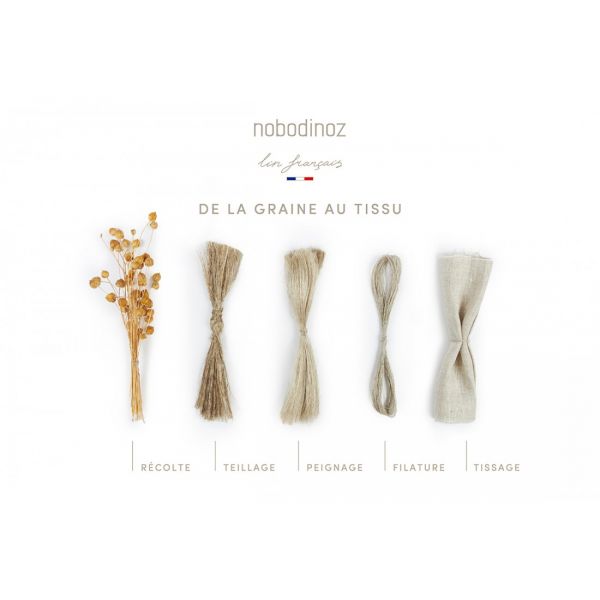 Guirlande décorative feuille Lin Français Beige