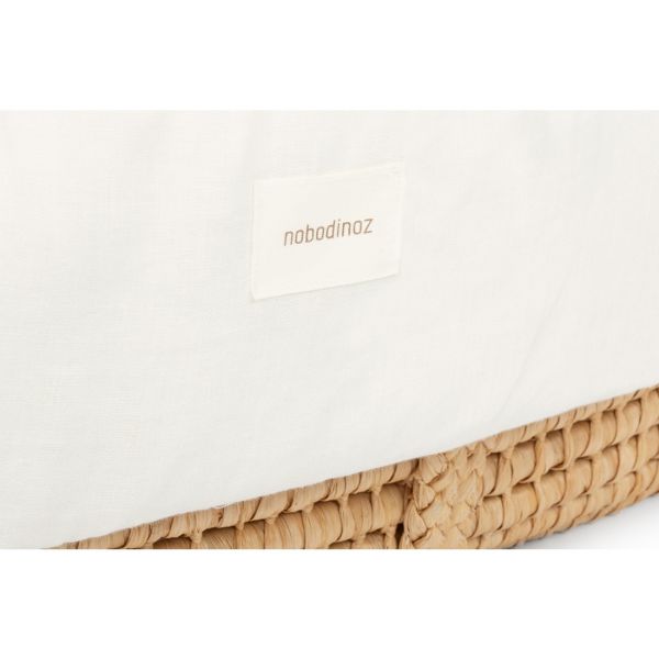 Habillage de couffin 50x80cm Lin Français Off White