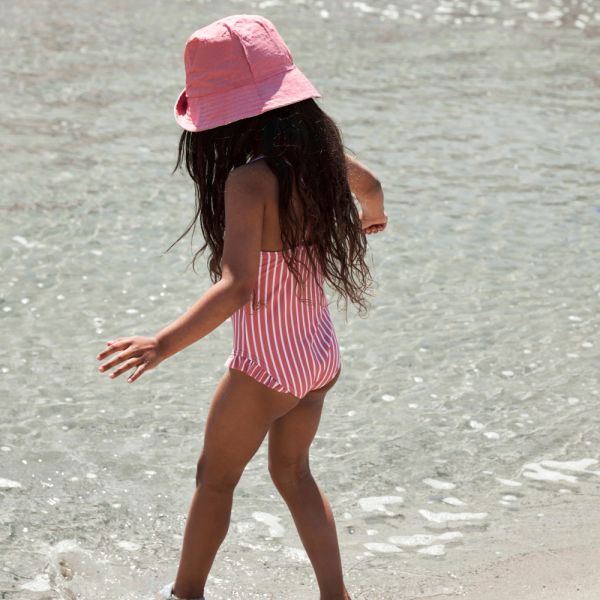 Chapeau anti UV réversible Marguerite - 1-2 ans