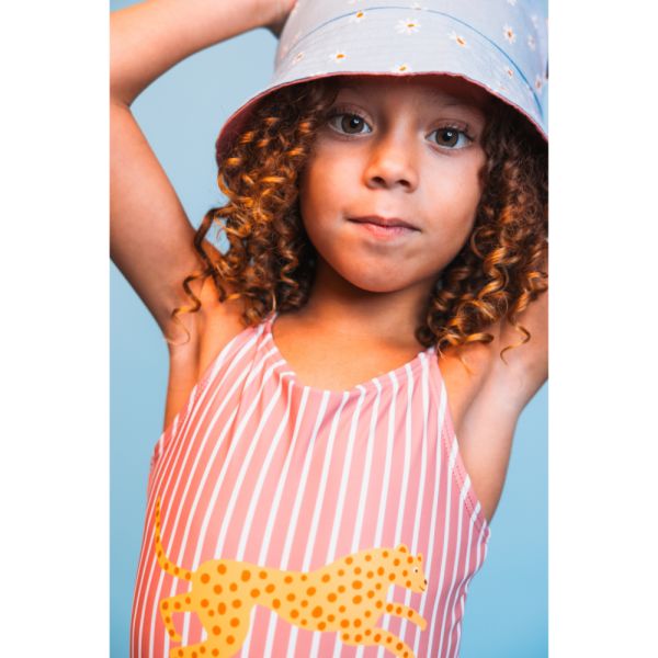 Chapeau anti UV réversible marguerite - 4-8 ans