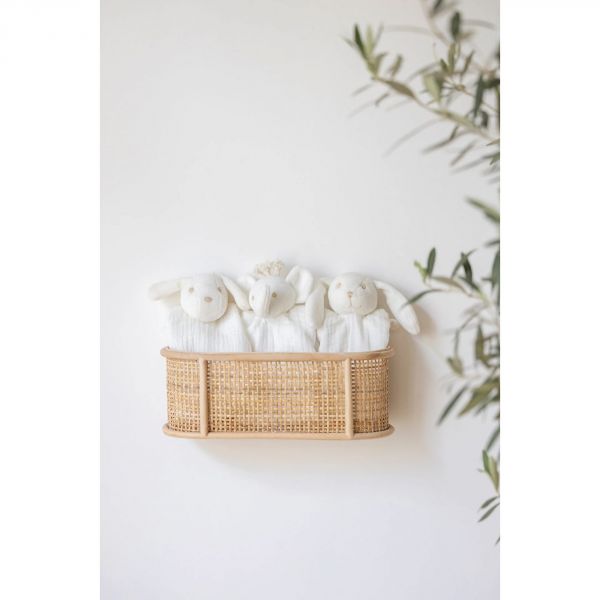 Doudou coton bio Lucien le chien