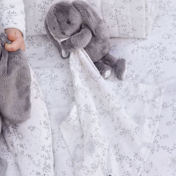 Doudou Augustin le lapin Rêve étoilé Gris