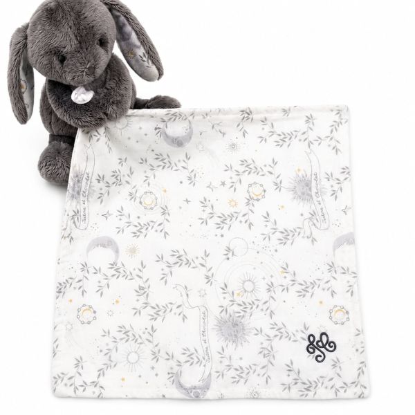 Doudou Augustin le lapin Rêve étoilé Gris