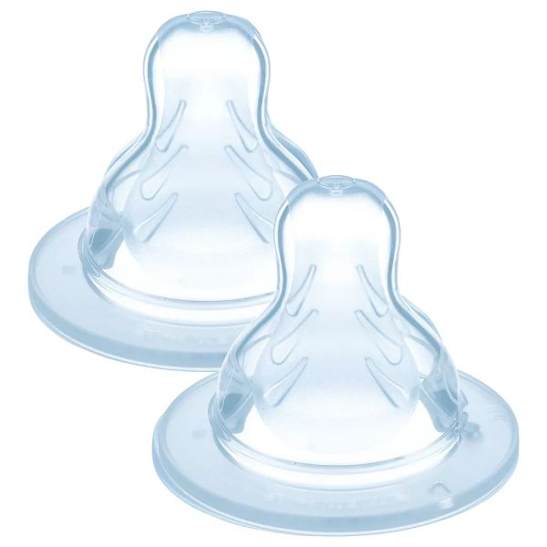 Lot de 2 tétines silicone débit 3