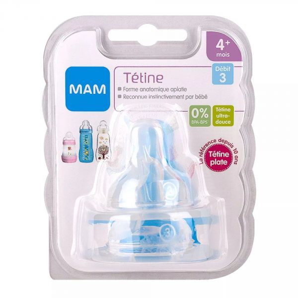 Lot de 2 tétines silicone débit 3