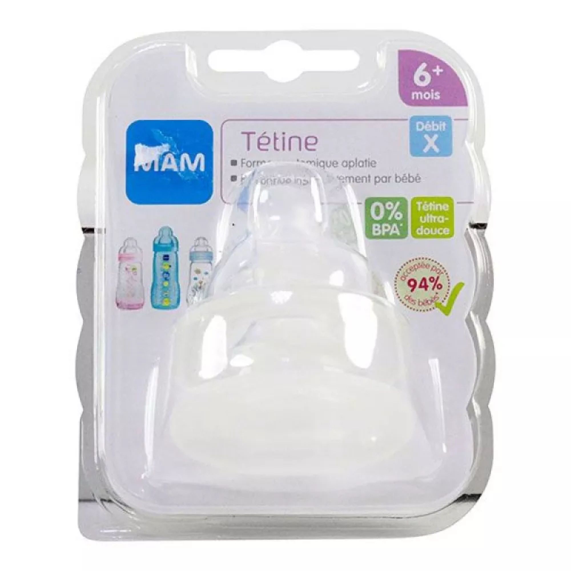 Mam Tétine silicone débit rapide liquide épais - Pharmacie de la Maourine