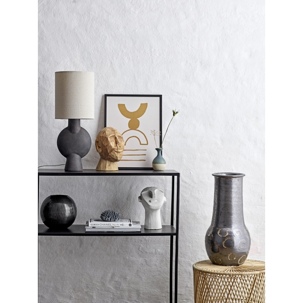 Sculpture Indo en ciment blanc