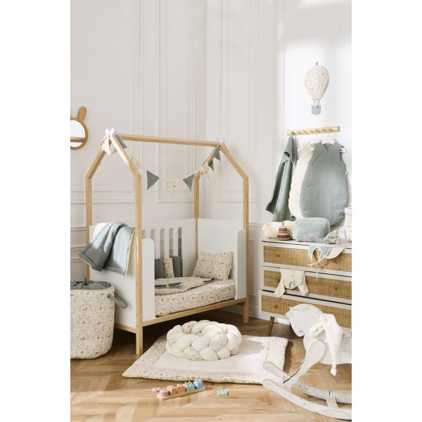 Décoration murale montgolfière Jardin enchanté