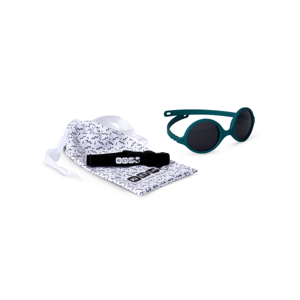 Lunettes de soleil bébé 0-1 an Diabola Vert paon