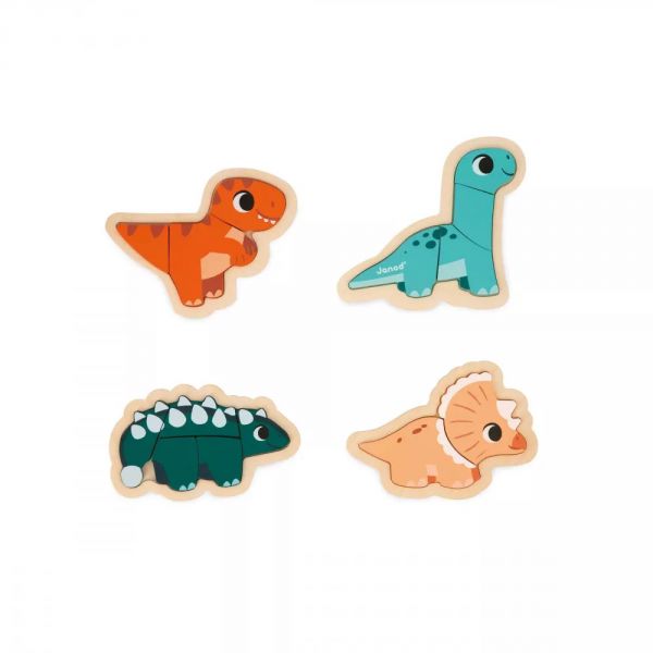 Lot de 4 puzzles évolutifs Dino