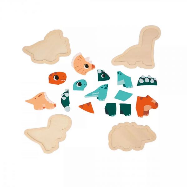 Lot de 4 puzzles évolutifs Dino