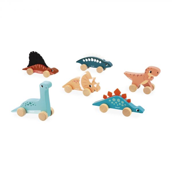 Jouet à pousser en bois Dinosaure (modèle aléatoire)