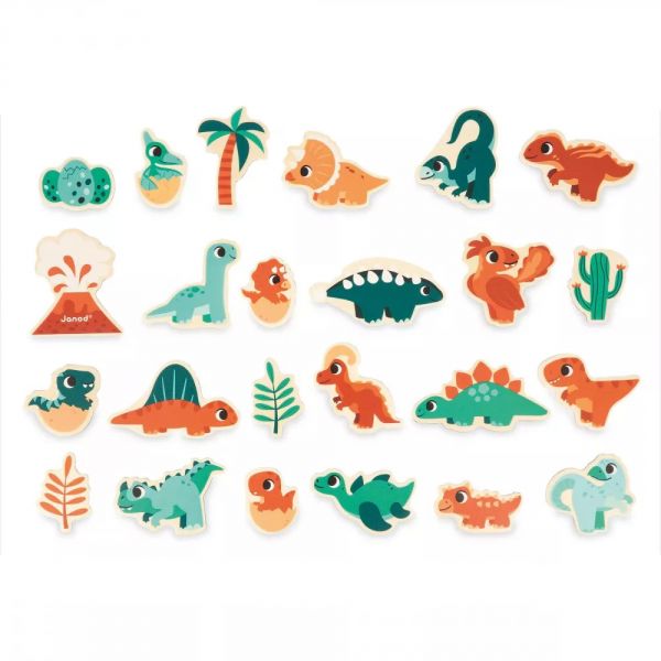 Lot de 24 magnets Dino