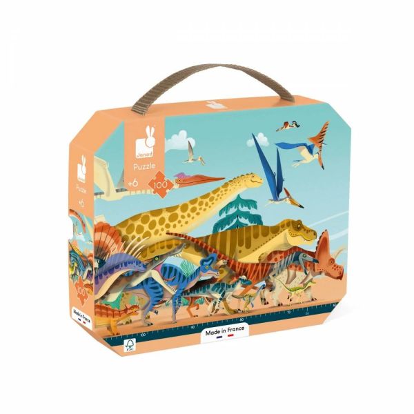 Puzzle panoramique 100 pièces Dinosaures