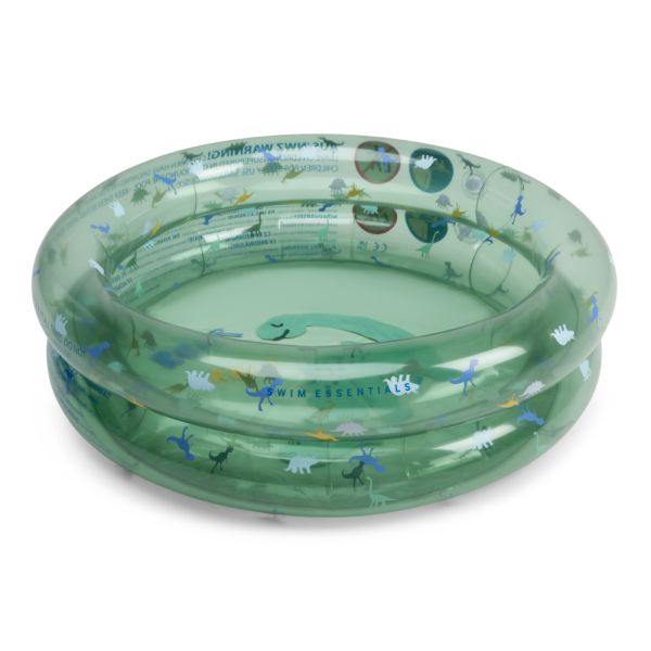 Piscine bébé Ø 60 cm Dino vert 2 anneaux