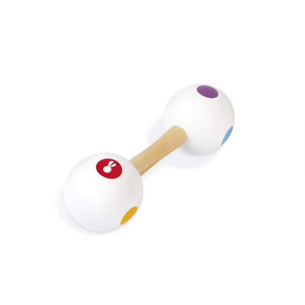 Haltère maracas pour enfant confetti