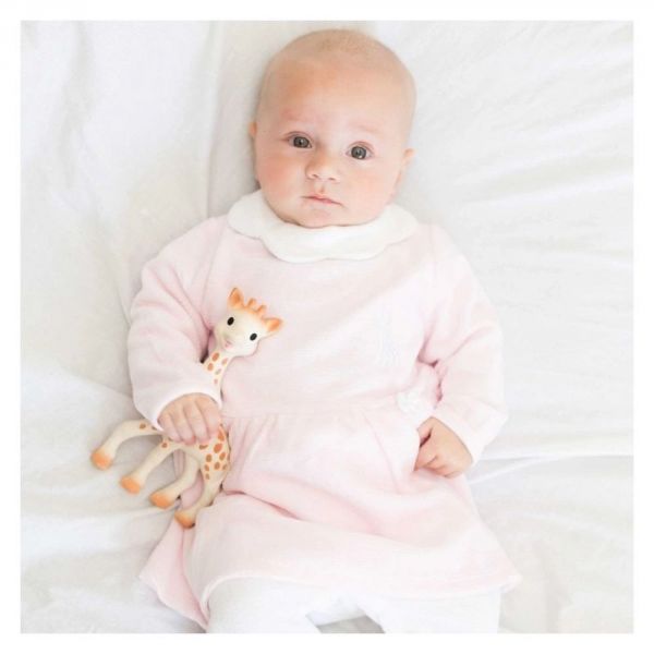 Dors-bien robe Sophie la girafe 3 mois - Rose