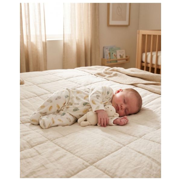 Pyjama bébé de naissance en velours Plumes de lune