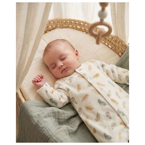 Pyjama bébé de naissance en velours Plumes de lune