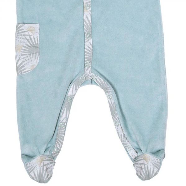 Pyjama hiver en maille bouclette Maman + papa = moi - 6 mois