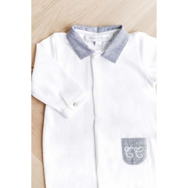 Pyjama Blanc Feuillage 2 ans