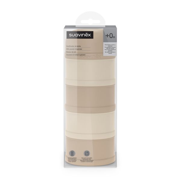 Boîte doseuse de lait 4 compartiments Wonderland Beige