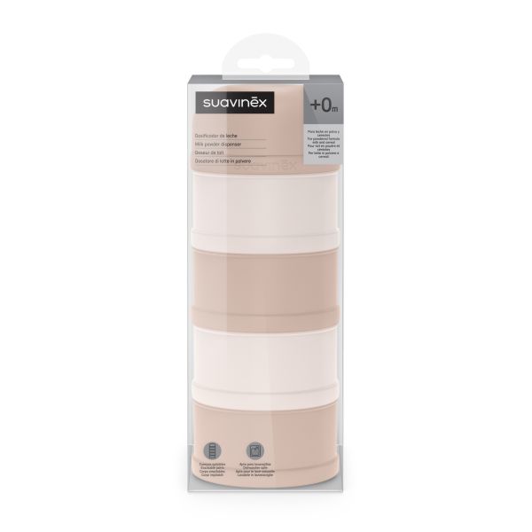 Boîte doseuse de lait 4 compartiments Wonderland Rose