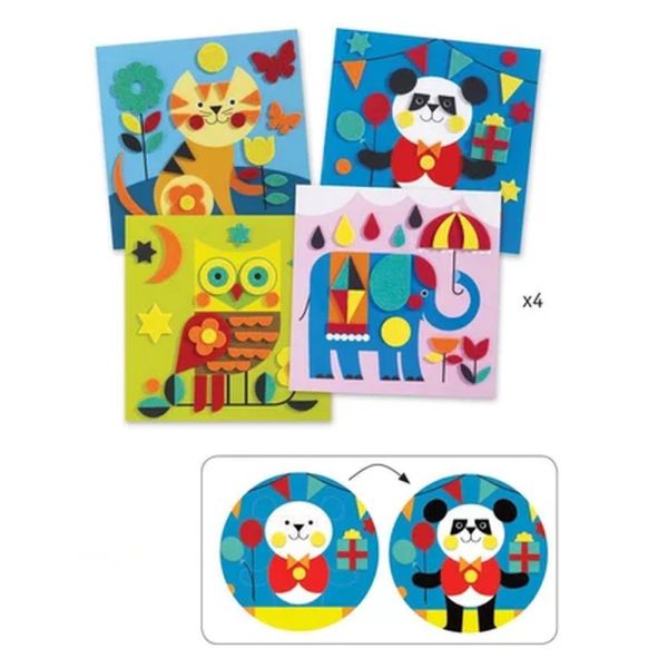 Activités de collages en feutrine pour enfant Douce nature