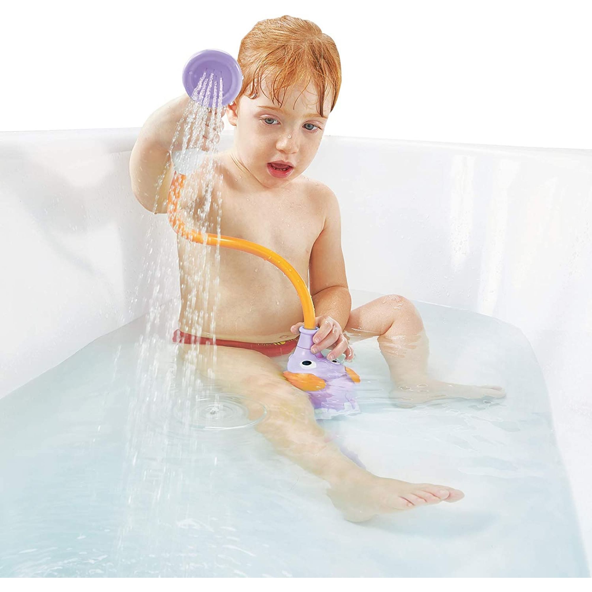 Jouet de bain douchette éléphant Mauve - Made in Bébé