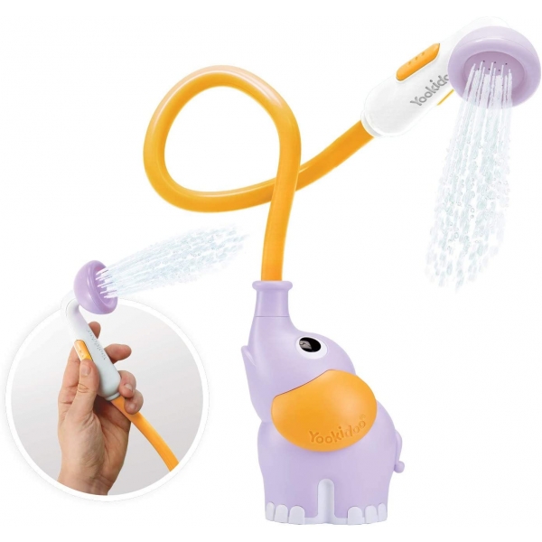 Jouet de bain - Douchette éléphant violet