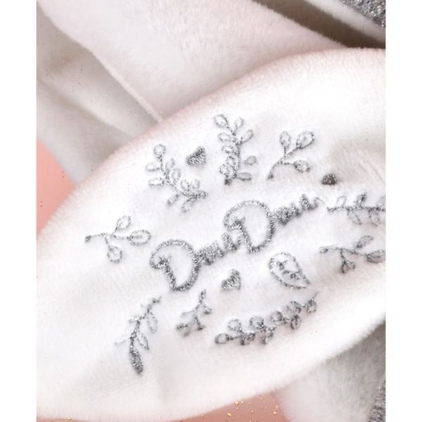 Doudou pétale plat collector Ours 25 cm Argent