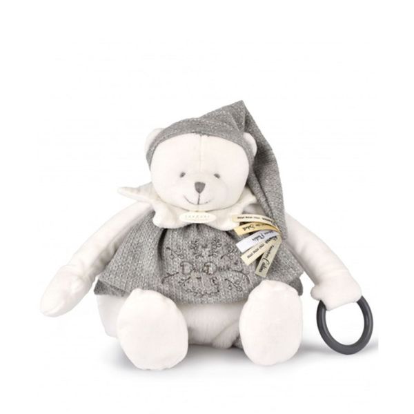 Peluche d'éveil Ours 30 cm Argent