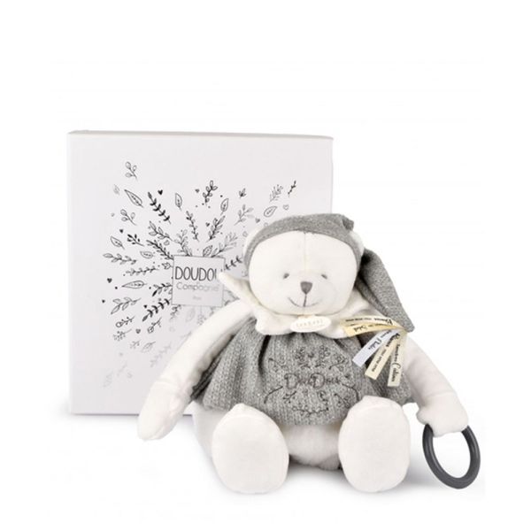 Peluche d'éveil Ours 30 cm Argent