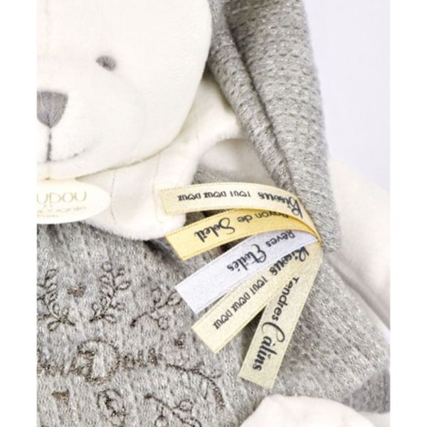 Peluche d'éveil Ours 30 cm Argent