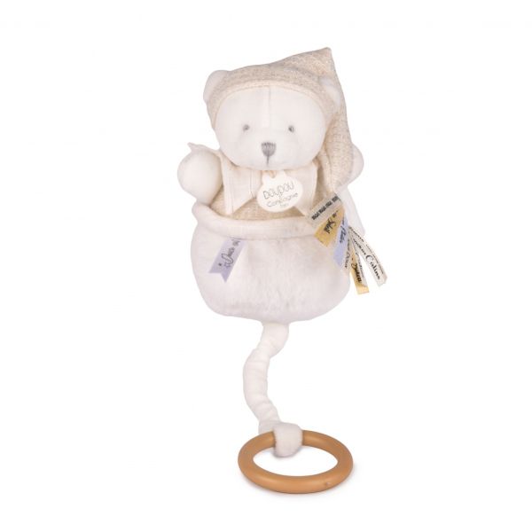 Boîte à musique Ours 20 cm Beige