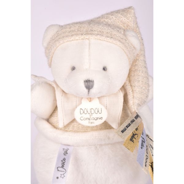 Boîte à musique Ours 20 cm Beige